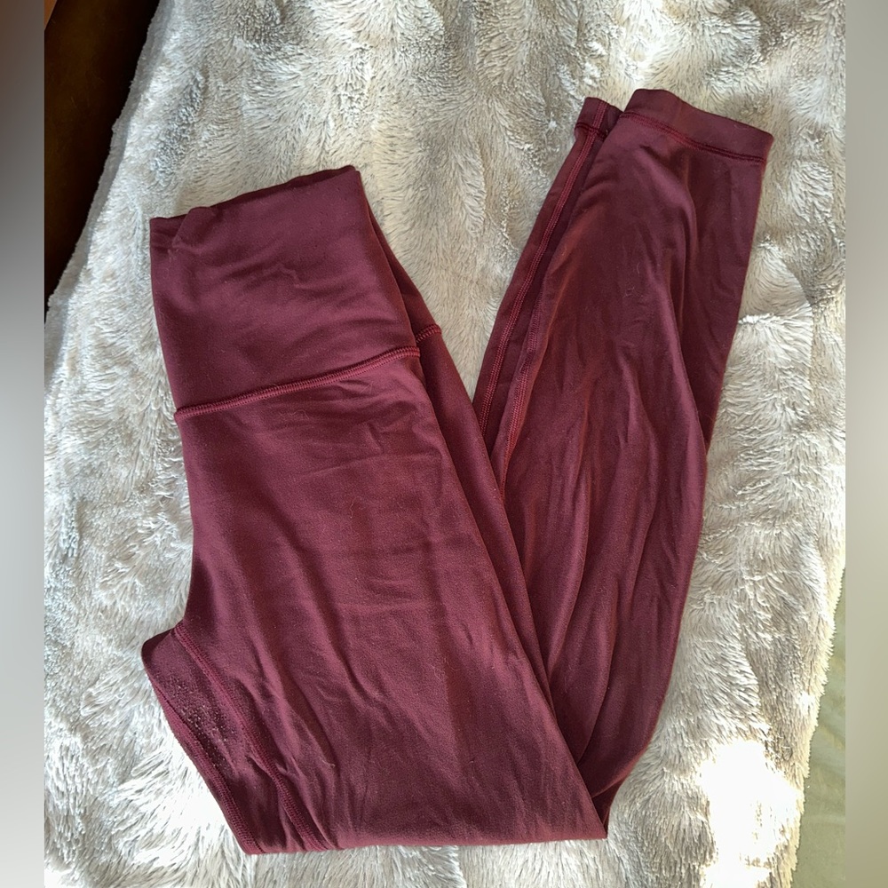 Burgundy Lululemon Align Leggings